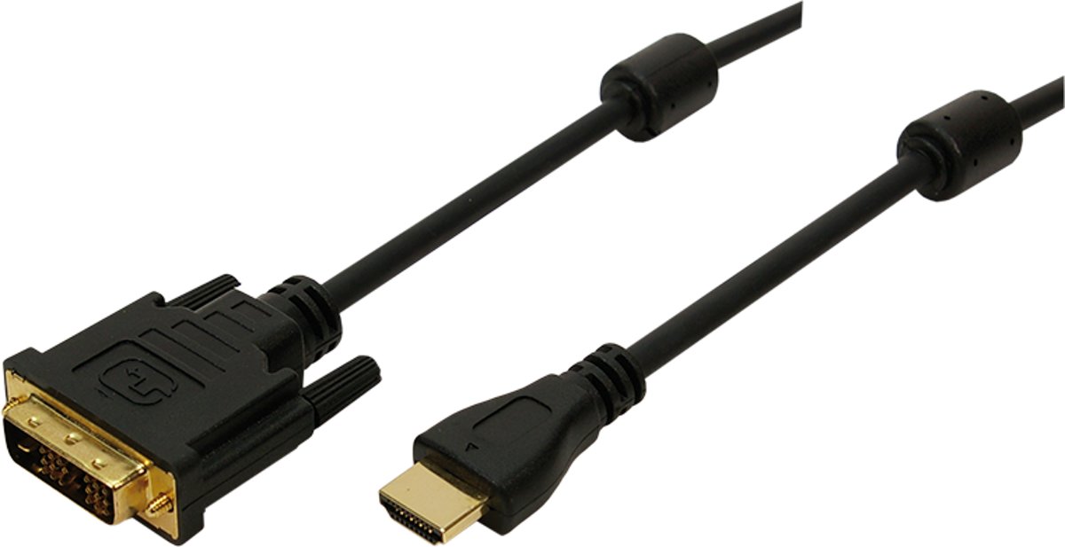 LogiLink Kabel HDMI auf DVI, HDMI Stecker -<gt/> DVI-D Stecker, 3 m